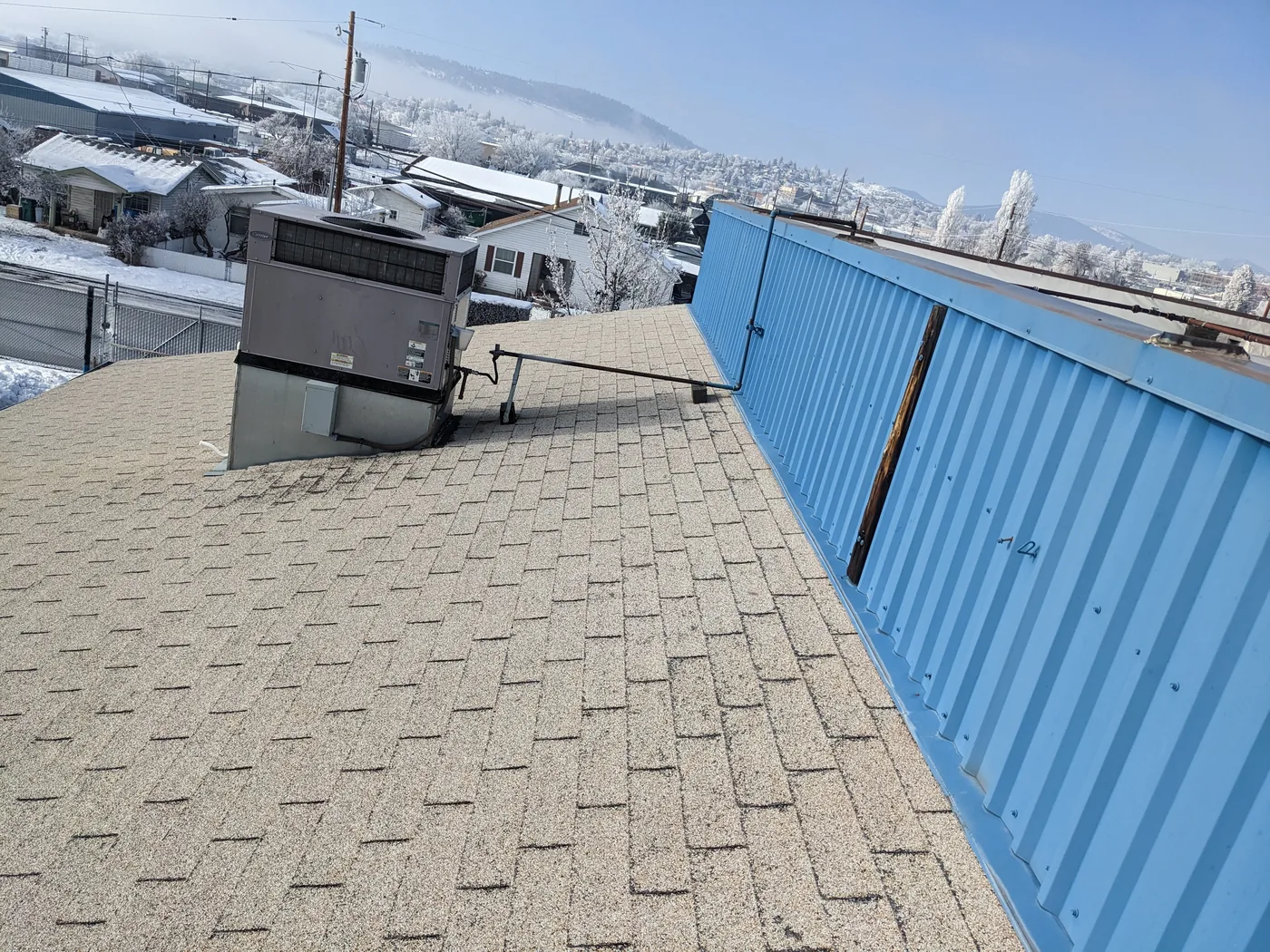 Before photo of an Alturas shingle roof project by Linkville Roofing and Siding