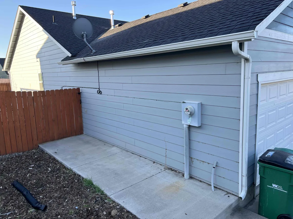 Exterior painting project before repainting