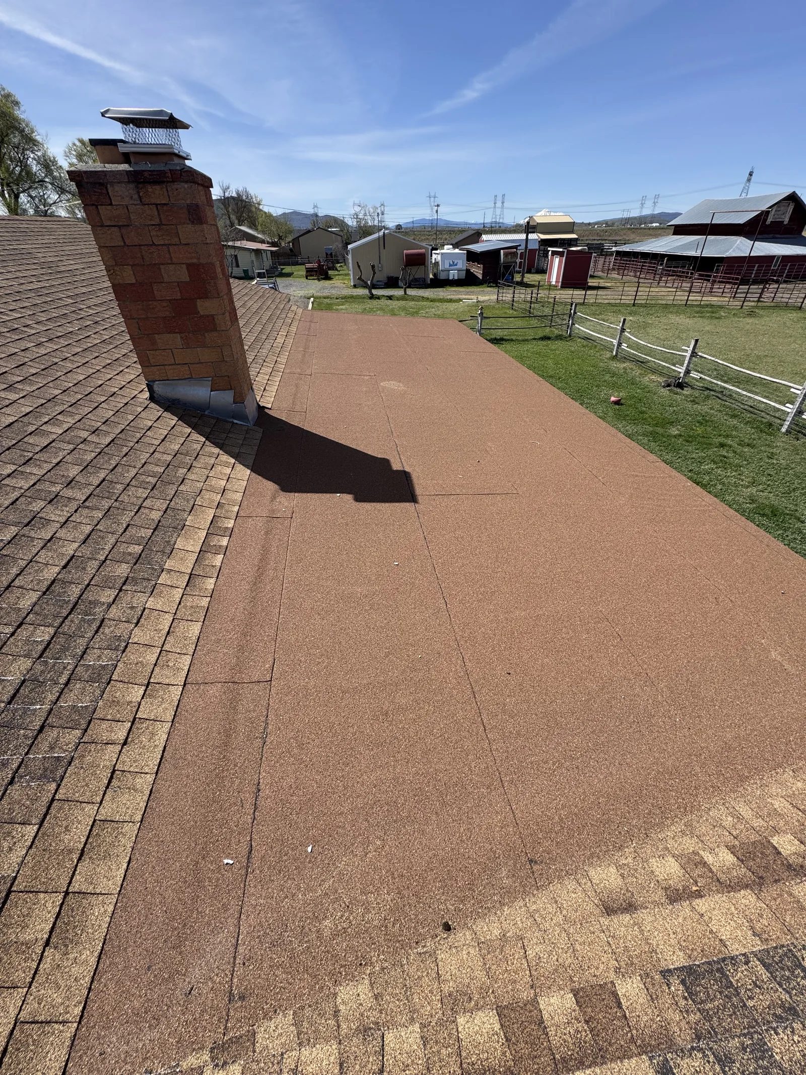 Before photo of roof installation project in Klamath Falls by Linkville Roofing and Siding